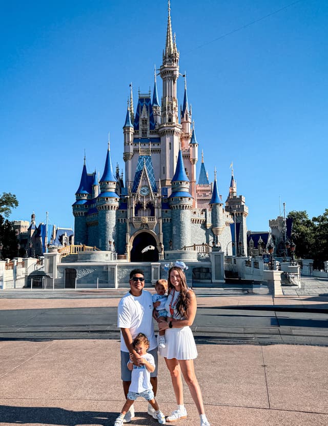 Torie with her family at Disney